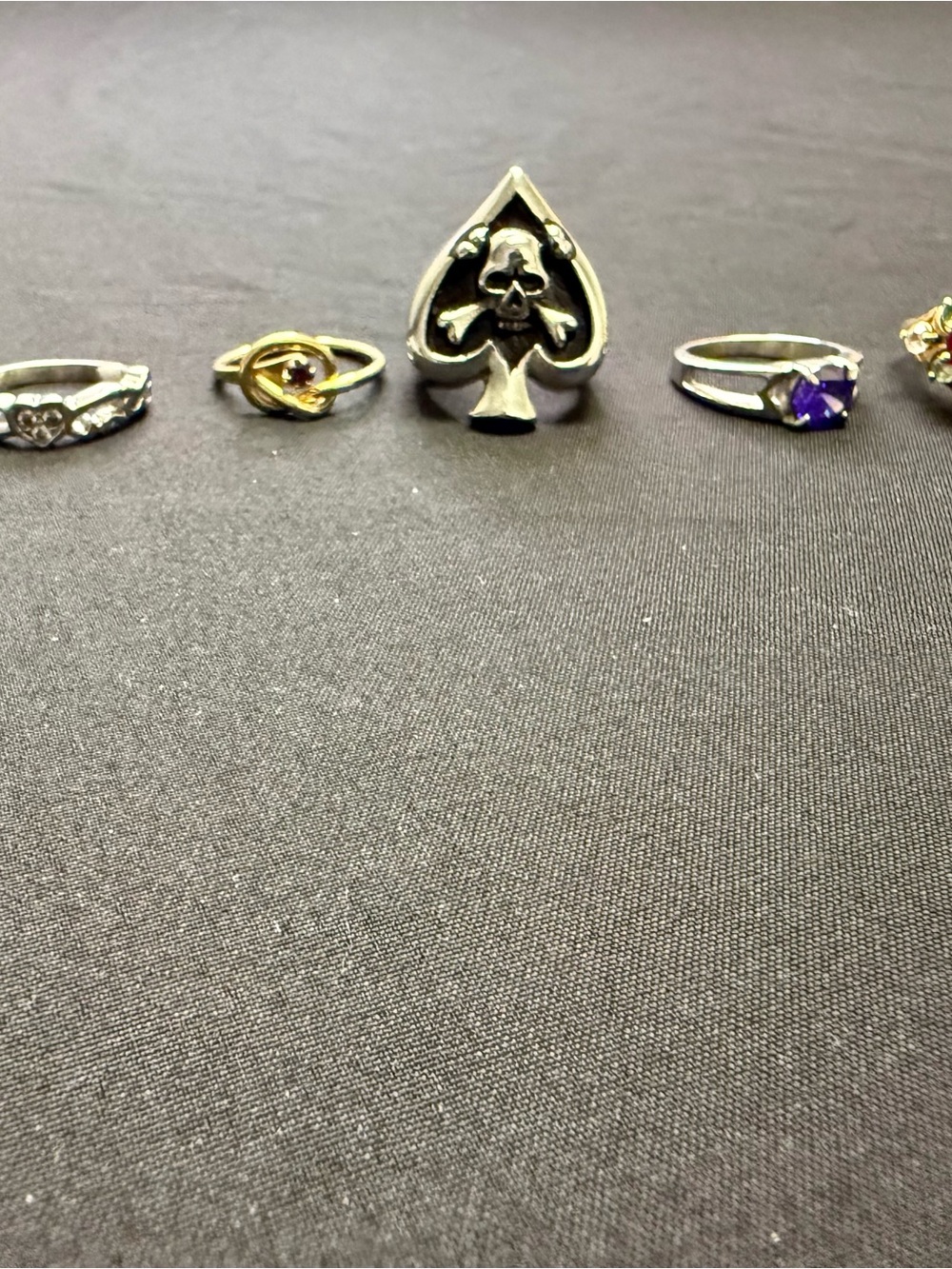 Gold/ Silver Bundle 6.5 Size Rings Statement Ring — L10